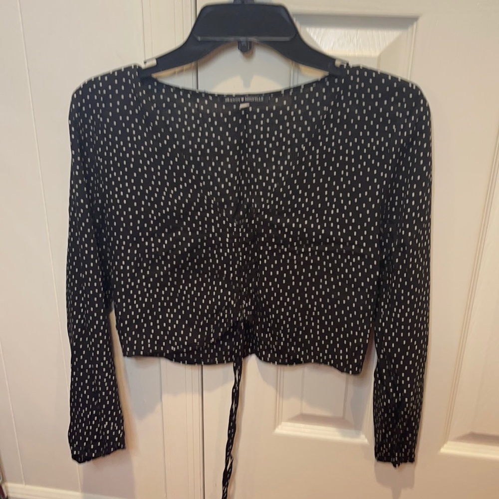 Brandy Melville - Polka Dot Long Sleeve Top